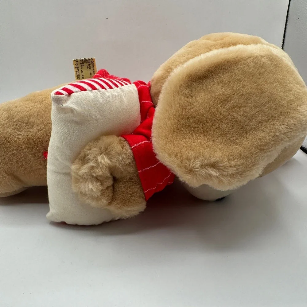 Applause Plush Puppy Sleepover Dog Small Tan Red I Love Heart Vintage‎ 1987 Toy